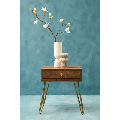 Interiors By Premier Elegant One Draw Side Table, Functional Side Table By Couch, Versatile Small Lounge Table, Compact Table