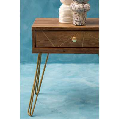 Interiors By Premier Elegant One Draw Side Table, Functional Side Table By Couch, Versatile Small Lounge Table, Compact Table