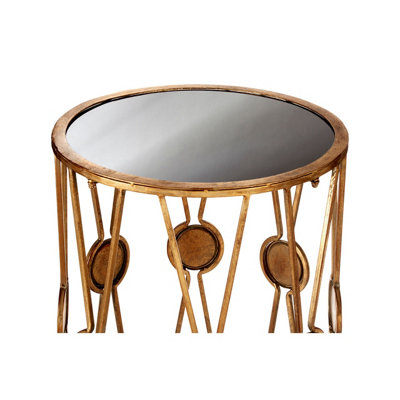 Interiors By Premier Elegant Set Of 2 Cross Design Rounded Tables, Versatile Side Tables By Couch For Indoor, Sleek Lounge Table
