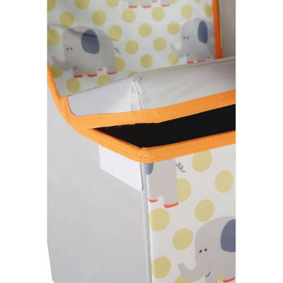 Interiors by Premier Elephant Design Kids Storage Seat, Easy to Maintain Children Bedroom Seat, Adjustable Playroom Seat
