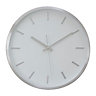 Interiors by Premier Elko Large 3D Effect Silver Wall Clock