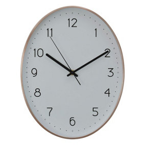 Interiors by Premier Elko Oval Wall Clock with Copper Finish