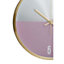 Interiors by Premier Elko Silver Gold and Pink Finish Wall Clock