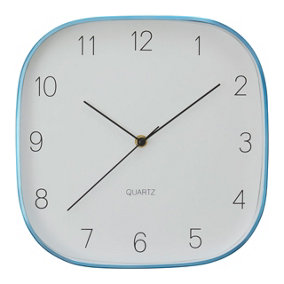 Interiors by Premier Elko Square Blue Finish Case Wall Clock