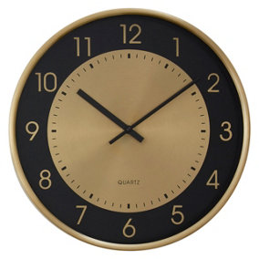 Interiors by Premier Elko Wall Clock with Gold Finish Frame