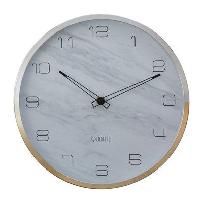 Interiors by Premier Elko Wall Clock with Silver and Gold Frame