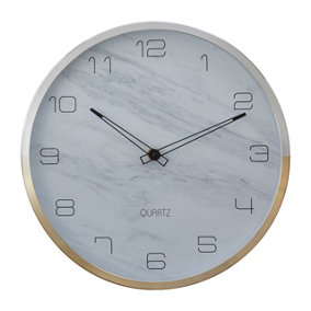 Interiors by Premier Elko Wall Clock with Silver and Gold Frame