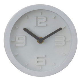 Interiors by Premier Elko White Finish Embossed Wall Clock