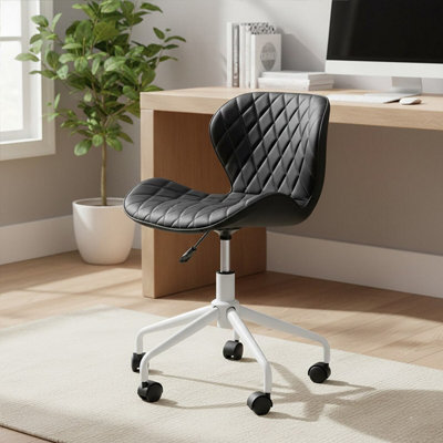 Interiors by Premier Ergonomic Black And White Home Office Chair ...