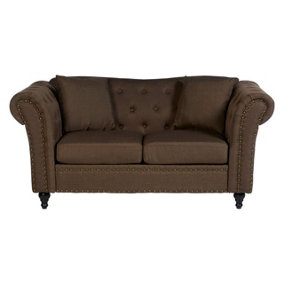Interiors by Premier Fable 2 Seat Natural Chesterfield Sofa