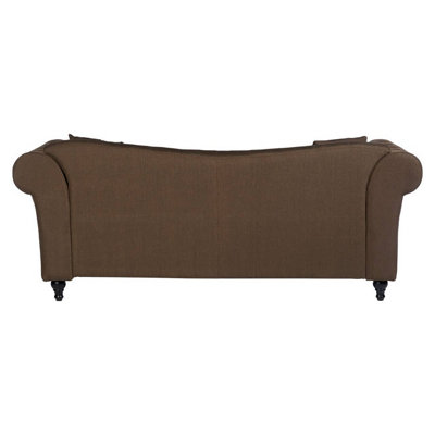 Interiors by Premier Fable 3 Seat Natural Chesterfield Sofa