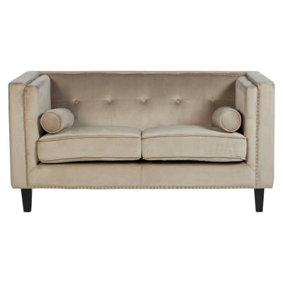 Interiors by Premier Felisa 2 Seat Mink Velvet Sofa