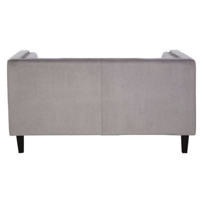 Interiors by Premier Felisa Two Seater Grey Velvet Sofa