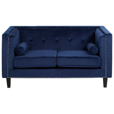 Interiors by Premier Felisa Two Seater Midnight Blue Velvet Sofa