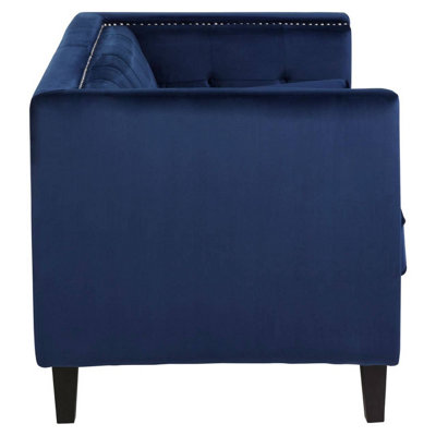 Interiors by Premier Felisa Two Seater Midnight Blue Velvet Sofa
