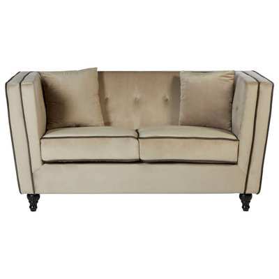 Interiors by Premier Ferris Mink Velvet 2 Seat Sofa