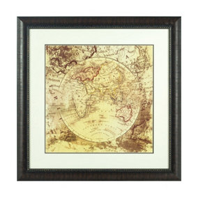 Interiors by Premier Framed Vintage Map Wall Art