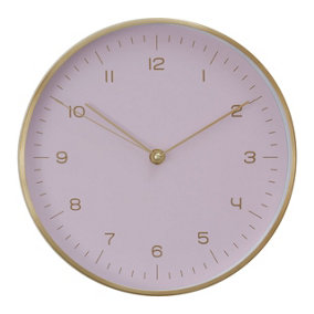 Interiors By Premier Functional And Stylish Gold And Pink Finish Wall Clock, Versatile Indoor Clock, Elegant Clock For Outdoor