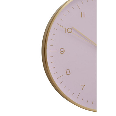 Interiors By Premier Functional And Stylish Gold And Pink Finish Wall Clock, Versatile Indoor Clock, Elegant Clock For Outdoor