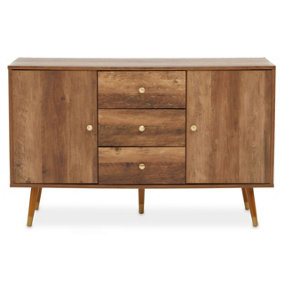 Interiors By Premier Functional Sideboard, Intricate Detailing Two Door Sideboard, Sturdy And Durable Industrial Sideboard