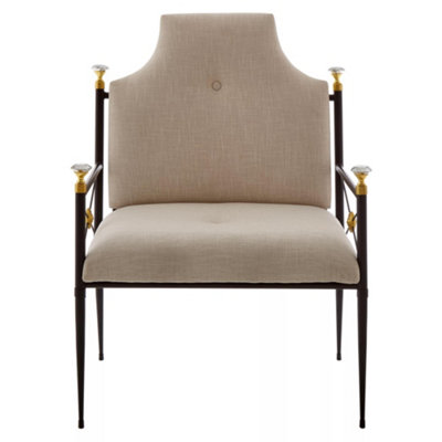 Interiors By Premier Glamorous Design High Back Chair, Comfortable Occasional Arm Chair For Livingroom, Stylish Accent Armchair