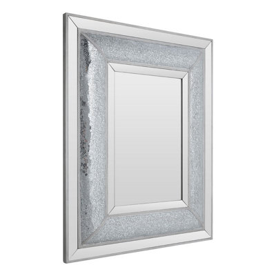 Interiors by Premier Glass Mosaic Wall Mirror, Antique wall Mirror with Bevelled Edges, Modern Wall Mirror For Living Room