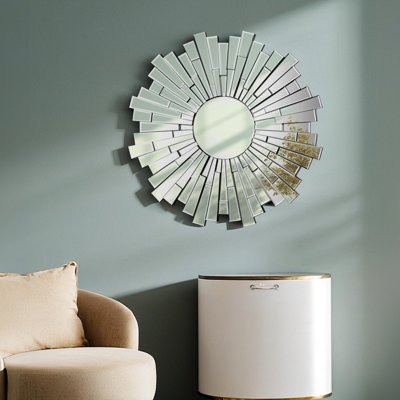 Interiors by Premier Glitzy Circular Wall Mirror DIY at B&Q