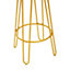 Interiors by Premier Gold Finish Metal Bar Stool, Hairpin Stool for Kitchen Counter, Versatile Breakfast Stool for Home