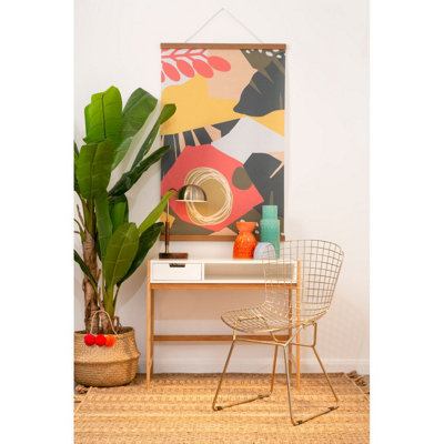 Interiors by Premier Gold Metal Grid Frame Wire Chair, Comfortable Seating Garden Wire Chair, Easy Cleaning Wire Frame