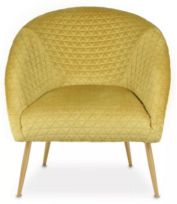 Interiors by Premier Gold Occasional Chair, Luxury Gold Velvet Occasional Chair, Comfortable, Stylish, and Functional Gold Chair