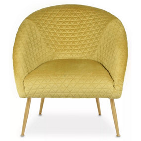 Interiors by Premier Gold Occasional Chair, Luxury Gold Velvet Occasional Chair, Comfortable, Stylish, and Functional Gold Chair