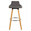 Interiors by Premier Grey Bar Stool, Comfortable Seating Breakfast Bar Stool, Space-Saver Kitchen Stool, Easy to Clean Bar Stool