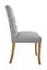 Interiors by Premier Grey Buttoned Velvet Dining Chairs, Velvet Upholstered Chair with Wooden Legs, Accent Chair for Living Room