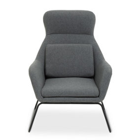 Interiors by Premier Grey Fabric Chair, Easy Care Fabric Chair, Indoor Dining with Fabric Dinner Armchair