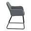 Interiors by Premier Grey Fabric Dining Chair, High Quality Kitchen Chair, Arm Support Fabric Chair, Easy to Clean Armchair