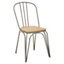 Interiors by Premier Grey Finish Metal Frame Dining Chair, Comfy Grey Outdoor Chair Metal, Effortless Cleaning Metal chair