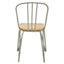 Interiors by Premier Grey Finish Metal Frame Dining Chair, Comfy Grey Outdoor Chair Metal, Effortless Cleaning Metal chair