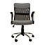 Interiors by Premier Grey Home Office Chair With Chrome Arms