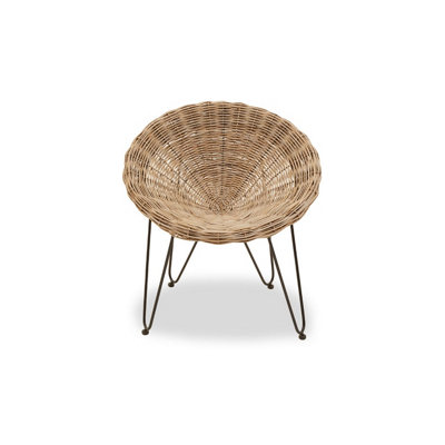 Interiors by Premier Grey Kubu Rattan Chair