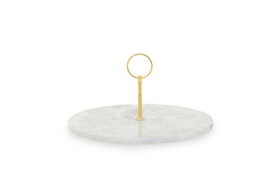 Interiors by Premier Grey Marble Cake Stand