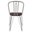 Interiors by Premier Grey Metal and Elm Wood Arm Chair, Accent Dining Arm Chair, Wooden Living Room Chair for Home, Lounge