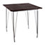 Interiors by Premier Grey Metal and Elm Wood Table, Large Square Table, Outdoor Dining Table for Lawn, Patio