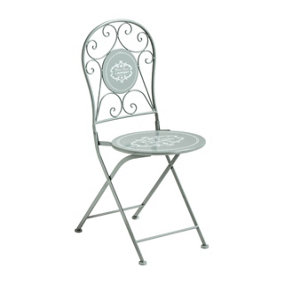 Interiors by Premier Grey Metal Chair, Exquisite Metal Dining Chair, Relaxing Footrest Metal Dining Chair