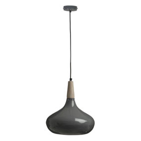 Interiors by Premier Grey Pendant Light, Reliable Grey Pendant Light Shade, Easy Installation Ceiling Pendant for Home, Office