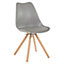 Interiors by Premier Grey Retro Chair, Backrest Retro Chair, Space-Saving Kitchen Chair, Easy to Clean Retro Lounge Chair