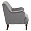 Interiors by Premier Grey Velvet Armchair, Accent chair, Easy to Assemble Borg Chair, Comfy Office Chair