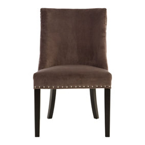 Interiors by Premier Grey Velvet Chair, Curly Back chair, Easy to Assemble Borg Chair, Comfy Office Chair
