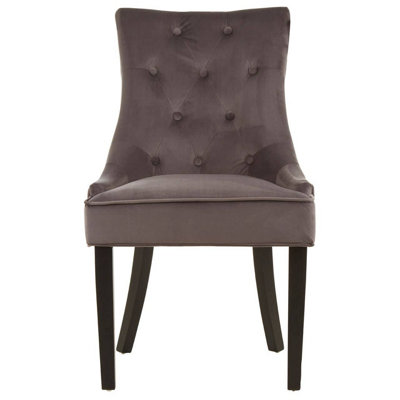 Interiors by Premier Grey Velvet Chair, Enchanting Sleep Chair, Easy to Assemble Borg Chair, Comfy Dining Chair