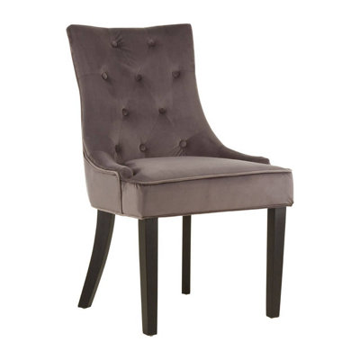 Interiors by Premier Grey Velvet Chair, Enchanting Sleep Chair, Easy to Assemble Borg Chair, Comfy Dining Chair