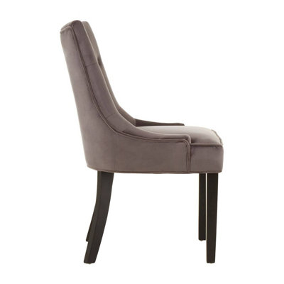 Interiors by Premier Grey Velvet Chair, Enchanting Sleep Chair, Easy to Assemble Borg Chair, Comfy Dining Chair